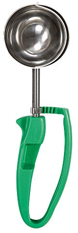 Zeroll 2012 Universal Standard Length EZ Disher Food Portion Control Scoop Designed for Right or Left Hand Use Dishwasher Safe NSF Approved, 2 1/2-Inch, Green