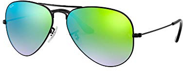 Ray-Ban Occhiali da Sole Unisex-Adulto, Nero (Shiny Black), 58 mm