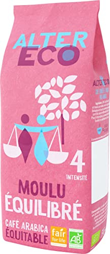ALTER ECO - Café Moulu Arabica Équilibre - Bio & Équitable - Lot de 6x250 g | Equilibré - Intensité 6 - Commerce Equitable