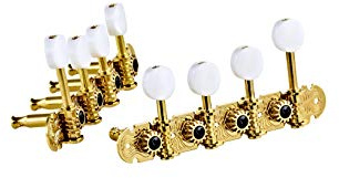 ORTEGA Mandolin Stimmmechaniken-Set, F-style, premium, white buttons, gold (OTMMAPREM-GO)
