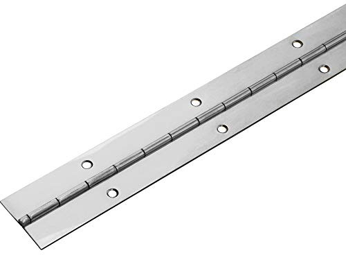 Gedotec Klavierband zum Schrauben | Türband gerollt | Tür-Scharnier Edelstahl 1.4016 | Anschraubband 3500 x 32 mm | STABILO | Möbelscharnier gebohrt | 1 Stück - Stangenscharnier