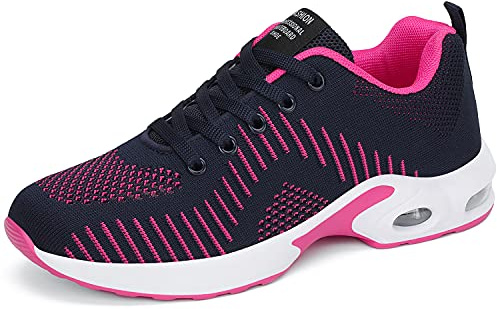DANNTO Damen Laufschuhe Atmungsaktiv Turnschuhe Schnürer Leichte Stoßfest Mode Sportschuhe Outdoor Athletisch Sneaker für Gym Walking Jogging Laufen Basketball Frühling Sommer | Dämpfung,Rutschfeste