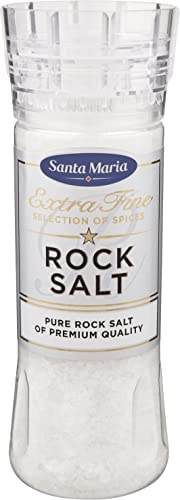 Santa Maria Rock Salt Grinder, 455g | Freshly Ground Premium Quality Salt Mill, Red