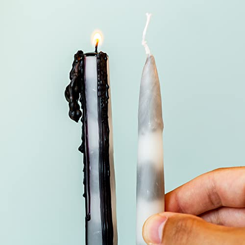 Tropfkerzen Weiß - Schwarz (2 Stücke) - Drip Candles (Black, 1)