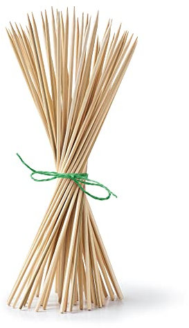 wisefood Pinchos de bambú (10.000 unidades, 1 caja), pinchos de comida para los dedos de 30 cm, brochetas de golf orgánicas y de bambú, cócteles, hamburguesas, antipasti