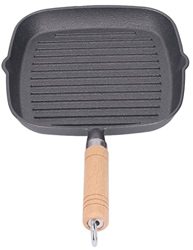 Padella per Bistecca, Padella per Griglia in Ghisa Previene il Fumo Leggero per Bistecche per la Casa per le Uova