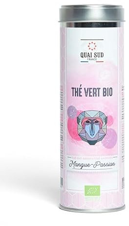 QUAI SUD Thé vert aromatisé Mangue Passion Boîte ronde 100 g