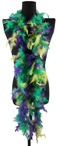 Regenbogen Federboas, Basteln Verkleidung Zubehör, Flauschige Mehrfarbige Federboa, Partyzubehör für Tanzen Hochzeit Dress Up Halloween Kostüm Dekoration (B)