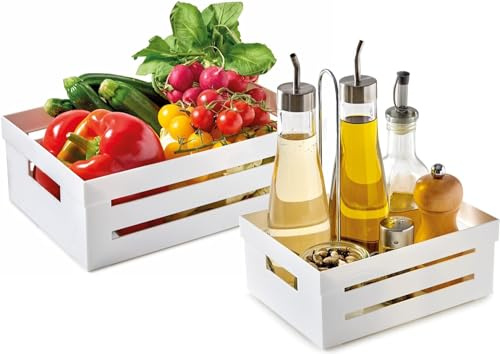 Snips, Set Cassetta Cucina 5+2 LT, Organizer Cucina, Cassetta Grande e Piccola, Colore Bianco , Made in Italy, Bpa Free