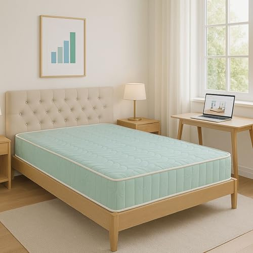 Literie Julien 70x190 cm Ressorts ensaches + 5 cm Memoire de Forme 60 Kg/m3 - Matelas Luxe Aloe Hauteur +/- 19 cm - Accueil Moelleux - Soutien Ferme - 5 Zones de Confort - Hypoallergenique