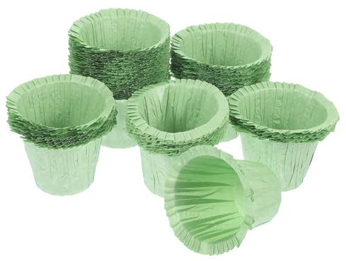 Papierbackförmchen Grün 50 Stück Hitzebeständig für Muffins