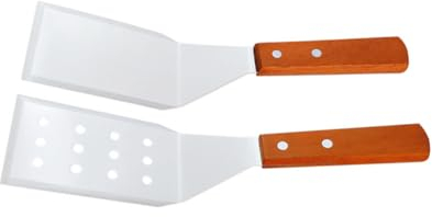 TOPBATHY 2 Stück Edelstahlschaber Käseschaufel Pizzaschaufel Backwerkzeug Kuchenschaufel