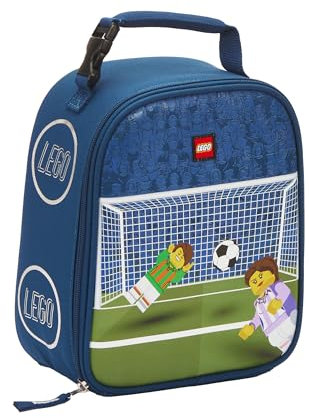 LEGO Kids City Heritage Lunch Box Classic Insulated Soft Reusable Lunch Box for Boys and Girls, Perfect for School or Travel, Lunch Bag for Keeping Food and Drink, Marine Soccer, One Size, City