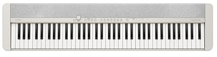 Casio Casiotone CT-S1-76WE Piano-tastiera con 76 tasti sensibili al tocco, 61 suoni, bianca