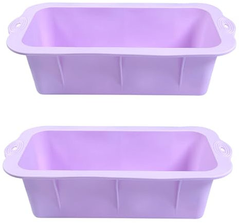 Juego de 2 moldes rectangulares para tartas de calidad alimentaria, tostadas, moldes para hornear, sartenes, herramientas de cocina prácticas para el hogar