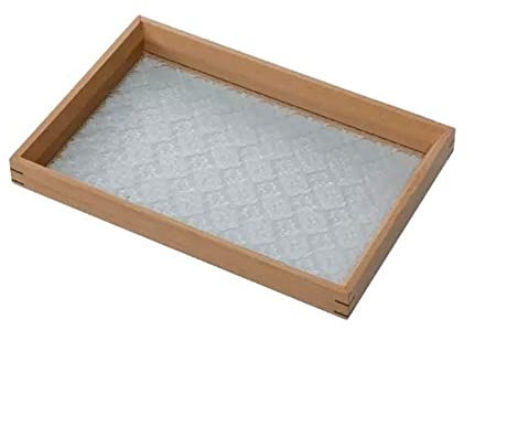 Couchtisch-Tablett, elegantes dekoratives Tablett, Holz-/Glastablett, Vintage-Stil, Teeservice-Tablett, Tisch-Ablagetablett, Tisch-Service-Tablett, Desserttablett, dekoratives TA