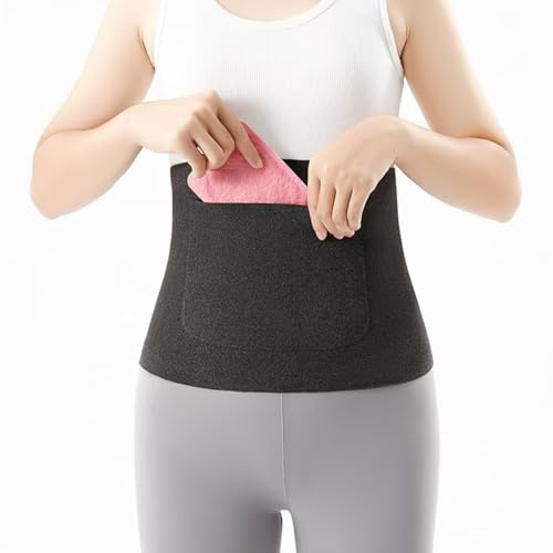 Namvo-Calentador térmico de Cintura, Transpirable, con Bolsillos Dobles, Vendaje de Soporte para la Parte Inferior de la Espalda, Envoltura para los riñones, Vientre cálido, Lumbar, Cintura delga