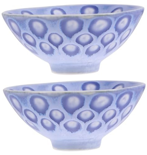 IMIKEYA 2 Piezas tazón de té de cerámica exquisita taza de te taza de té japonés de sushi de sake de antigua para Tazón cerámico de retro de te chino Blue