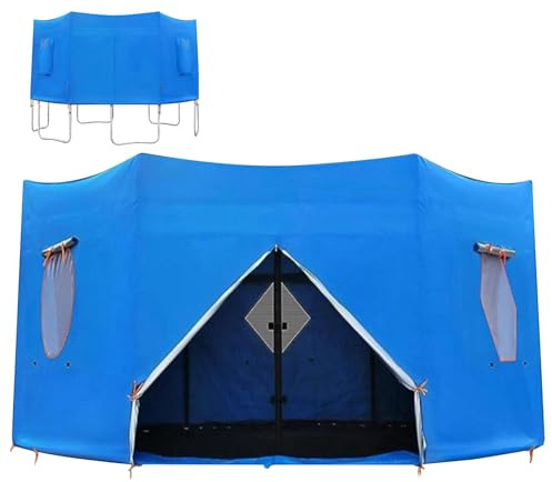 Trampolin-Zeltabdeckung, 306/366/427cm Trampolin Sonnenschutz Abdeckung, Wasserdicht Oxford Stoff Trampolinns Schutzhülle Regenabdeckung Wetterfest Reißfest & UV-beständig Zubehör