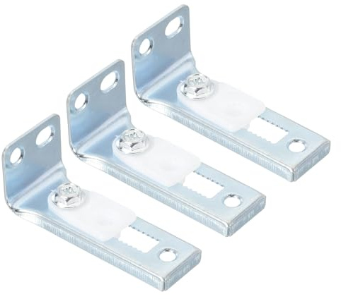 PATIKIL Quincaillerie Pour Porte Pliante, 3Pcs Support Inférieur 0.9 Pouce Pour Porte Pliante Kit De Réparation Pour Porte Placard Pliante Coulissante, Argent