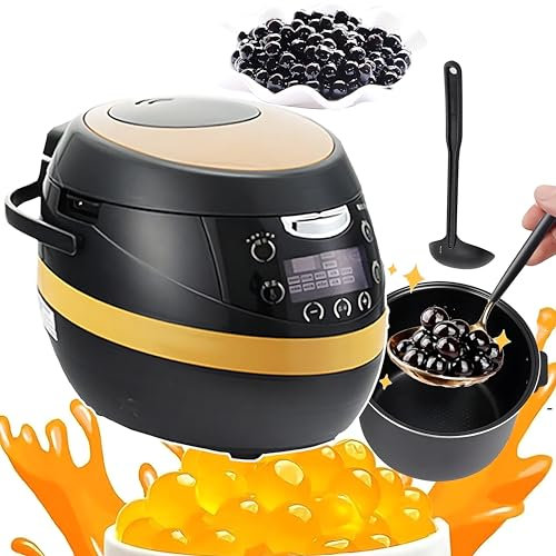 Cocina comercial automática, máquina inteligente de 8 litros con olla interior de aleación y panel de control inteligente, olla antiadherente y máquina de té de burbujas para cafeterías y barras de