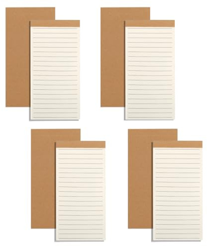 Simpolor Notizblöcke 4er Pack Memoblöcke, 14 x 7cm 50 Blatt Taschen-Notizblöcke Abreißbare Schreibblöcke für Schule Büro Meeting Einkaufen- Liniert