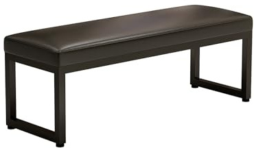 BAYTEWJX Gepolsterte Bank mit Metallbeinen Sitzbank 2-Sitzer Essbank Wohnzimmerbank für Esszimmer Flur Schlafzimmer.(Dark Brown,60x40x42cm)