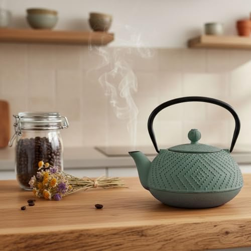 Tetera de hierro fundido con colador Chimenea, 900 ml