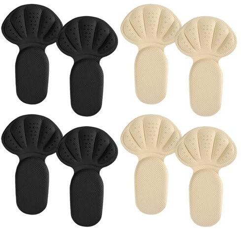 GIEEU Inserti per tallone, confezione da 8 cuscinetti autoadesivi riutilizzabili antiscivolo per scarpe troppo grandi, protezioni per tallone per prevenire vesciche e dolore ai piedi, adatti per