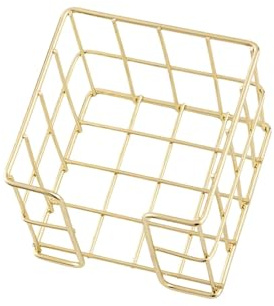 Ausgehöhlter Eisendraht Notizhalter, Metall Notizpapier Organizer, Notizblock Block, Desktop Notizblöcke, 27 x 95 x 80 mm, Schreibtischzubehör für Profis