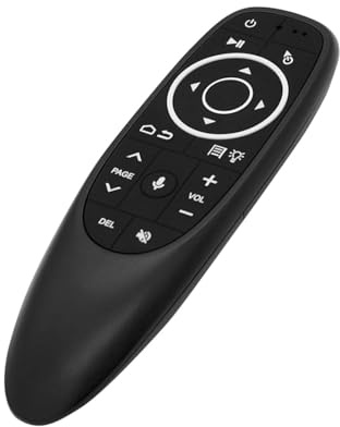 Wireless 2.4G Remote Control Air Fly Mouse with Voice Input and Backlit 6-Axis Gyroscope IR Learning for Android TV Box HK1/X96/T95/X88/TX3/H96/MXQ, Smart TV/PC/Laptop/Projector:G10S Backlit