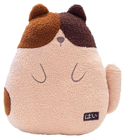 Cat Plyschleksak - Söt Snackkudde Katt | Avtagbar kattkudde - Kaffekatter plysch, söt leksaksdocka, perfekt present till pojkar och flickor, vakuumförpackad, mjukt plyschtyg, kreativ design