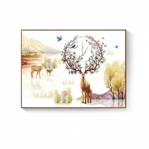 FytStycale Coffret Électrique Panneau de Distribution Couvre Compteur Coffret Électrique Tableau Basculant en Toile Huile avec, 40 30cm Couvre 28 20cm, C-Cerf De La Forêt