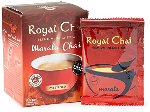 Royal Chai, Sweetened Sachets, Masala,10 Count (Pack of 1)