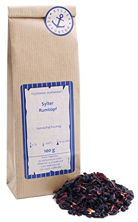 Früchtetee lose Rumtopf Holunderbeeren, Hibiskus, Korinthen, Johannisbeeren Früchte Tee 250g