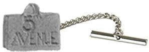 Gt267 Krawattennadel mit Kette aus englischem Zinn, 2,2 x 2,1 cm