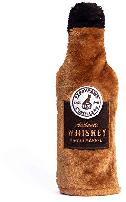 ZippyPaws - Happy Hour Crusherz Drink tema knaprig vattenflaska hundleksak - whisky