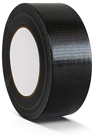Black Duct Tape Waterproof 48mm x 45m Gaffer Tape Heavy Duty Extra Strong Adhesive Tape for Sealing, Leak Repair, Packing, Book Binding, Indoor/Outdoor