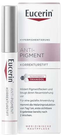 Eucerin Anti-Pigment Correttore Anti-Macchie 50 ml, Correttore macchie con applicatore di precisione, Crema antimacchie viso in gel con Thiamidol, Gel-siero antimacchia viso per tutti i tipi di pelle
