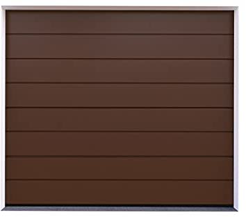 DoorHan Sektional Garagentor mit Stecker | zu Selbstmontage | Größen wählbar | 5 Farben (2500 x 2030 RAL 8014 Sepiabraun)