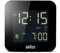 Braun Digitaler Reisewecker Mitteleuropäische Zeitzone (MEZ) mit Schlummerfunktion, kompakte Größe, Negatives LC-Display, Crescendo-Alarm in Schwarz, Modell BC08B-DCF.
