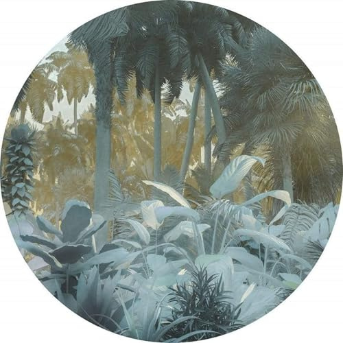 Komar DOT runde und selbstklebende Vlies Fototapete Exotic Jungle - Ø Durchmesser 125 cm - 1 Stück - Tapete, Dekoration, Regenwald, Dschungel, Wandtapete, Wandbild, Wandbelag, Designtapete - D1-047