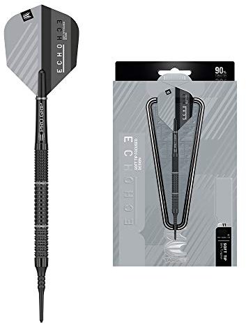 Target Darts Echo 90% Tungsten Soft Tip Darts Set, Barrel 11-18G | Pixel Tip Darts, Professionelles Dart Zubehör, Elektronisches Soft Tip Dart Set