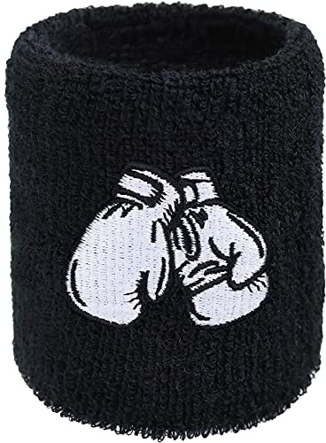 Boxer Schweissband Boxhandschuh Stickerei Designer Schweißband Kampfsport Bestickt & Absorbierendes Frottee Handgelenk Box Wristband Martial Arts Geschenk Muay Thai Schweiß-Armband