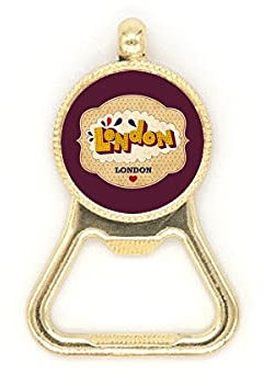 Umbrella UK London Stamp British Beer Bottle Cap Opener Stainless Steel Key Chain