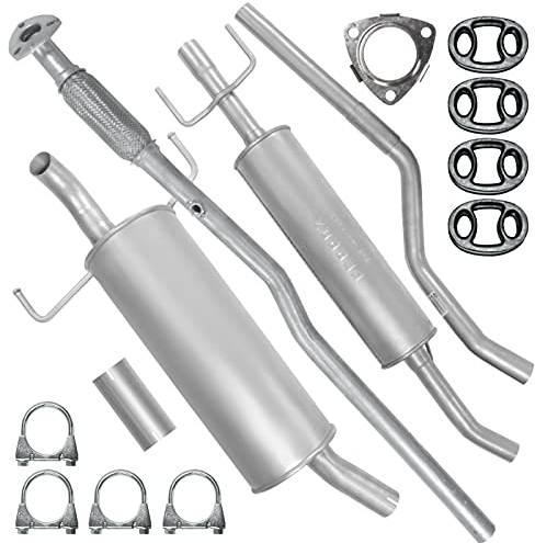 Adamot Auspuffanlage Schalldämpferset Auspuff für Opel Astra H 3 III Kombi Caravan 1.4