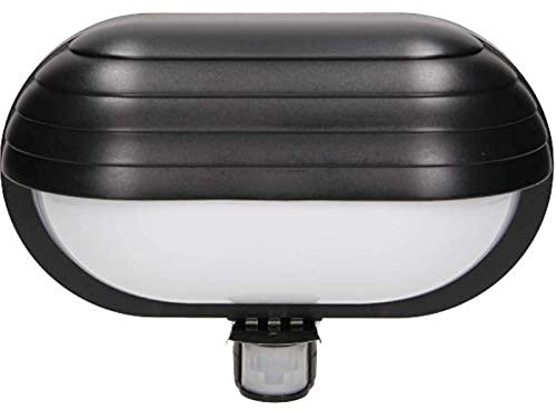 Virone Musam Applique da Esterno Lampada con Sensore di Movimento Uso Esterno Giardino IP44 (Nero)