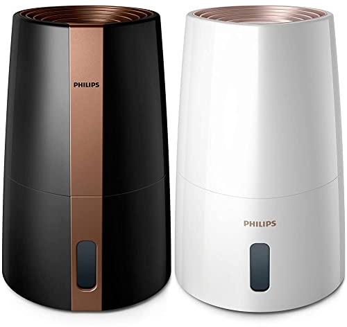 Philips Luftbefeuchter 3000 Serie HU3918/10, schwarz & Series 3000 Luftbefeuchter für Räume bis 45 m², NanoCloud-Technologie, 3 Geschwindigkeitsstufen, Sleep-Modus, 3-Liter-Tank (HU3916/10)