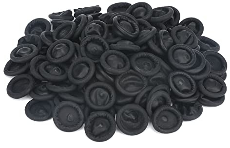 G2PLUS Black Finger Cots 200 PCS Latex Anti-Static Finger Covers Finger Tip Rubber Protect Keeping Dressing Dry and Clean