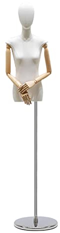 Schaufensterpuppe weiblich, Schneiderpuppe aus Metall Damenbüste kleiderpuppe Büste Torso, Mannequin Vintage höhenverstellbar Schneiderbüste für Kostümbildner Boutiquen ( Farbe : A , Größe : Round )